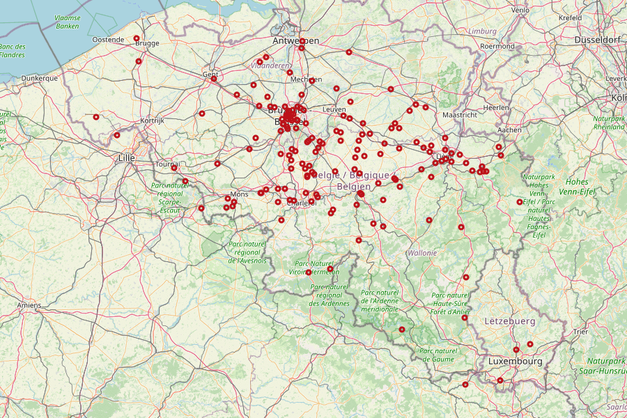 Carte des façadiers