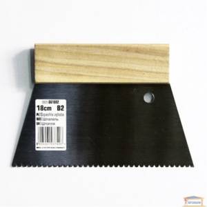 Spatule 18cm dent B2 manche en bois